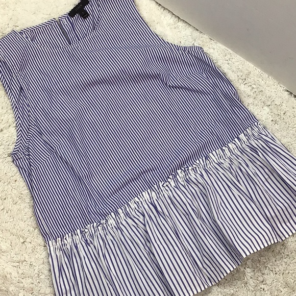 J. Crew mixed stripe sleeveless ruffle top S - Picture 9 of 9